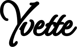 Bootsname 'Yvette' angezeigt als 'Bootsbeschriftung Klassisch 111'