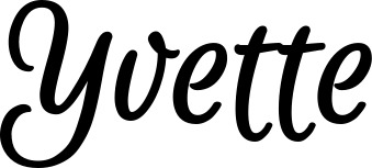 Vorschau des Bootsnamens "Yvette" als Schriftzug für "Style Klassisch 105"