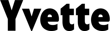 Vorschau des Bootsnamens "Yvette" als Schriftzug für "Bootsbeschriftung Fett 24"