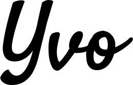 Vorschau des Bootsnamens "Yvo" als Schriftzug für "Bootsbeschriftung Klassisch 96"