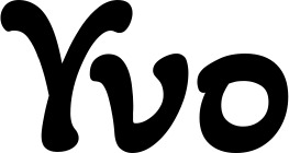 Vorschau des Bootsnamens "Yvo" als Schriftzug für "Bootsbeschriftung Klassisch 103"
