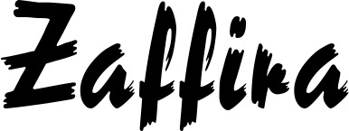 Vorschau des Bootsnamens "Zaffira" als Schriftzug für "Bootsbeschriftung Neu 10"