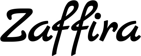 Vorschau des Bootsnamens "Zaffira" als Schriftzug für "Bootsbeschriftung Klassisch 77"