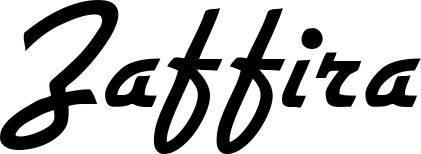 Vorschau des Bootsnamens "Zaffira" als Schriftzug für "Bootsbeschriftung Klassisch 66"