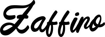 Vorschau des Bootsnamens "Zaffiro" als Schriftzug für "Bootsbeschriftung Klassisch 102"