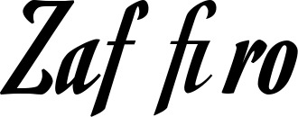 Vorschau des Bootsnamens "Zaffiro" als Schriftzug für "Bootsbeschriftung Klassisch 93"