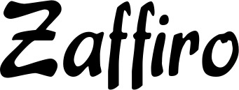 Vorschau des Bootsnamens "Zaffiro" als Schriftzug für "Bootsbeschriftung Klassisch 15"