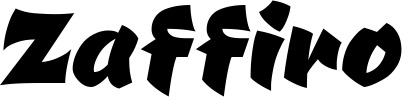 Vorschau des Bootsnamens "Zaffiro" als Schriftzug für "Bootsbeschriftung Neu 39"