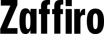 Vorschau des Bootsnamens "Zaffiro" als Schriftzug für "Bootsbeschriftung Fett 25"