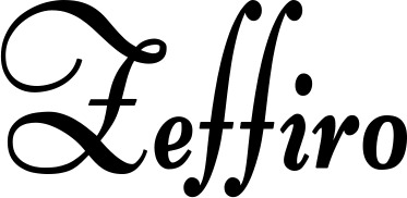 Vorschau des Bootsnamens "Zeffiro" als Schriftzug für "Bootsbeschriftung Klassisch 76"