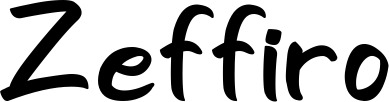 Vorschau des Bootsnamens "Zeffiro" als Schriftzug für "Bootsbeschriftung Klassisch 95"