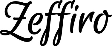 Vorschau des Bootsnamens "Zeffiro" als Schriftzug für "Bootsbeschriftung Klassisch 105"