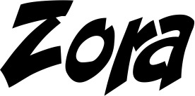 Vorschau des Bootsnamens "Zora" als Schriftzug für "Bootsbeschriftung Klassisch 31"