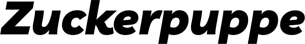 Vorschau des Bootsnamens "Zuckerpuppe" als Schriftzug für "Bootsbeschriftung Kursiv 06"