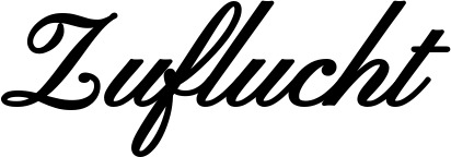 Vorschau des Bootsnamens "Zuflucht" als Schriftzug für "Bootsbeschriftung Klassisch 107"