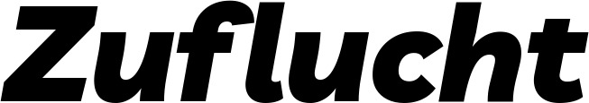 Vorschau des Bootsnamens "Zuflucht" als Schriftzug für "Bootsbeschriftung Kursiv 06"