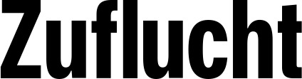 Vorschau des Bootsnamens "Zuflucht" als Schriftzug für "Bootsbeschriftung Fett 25"