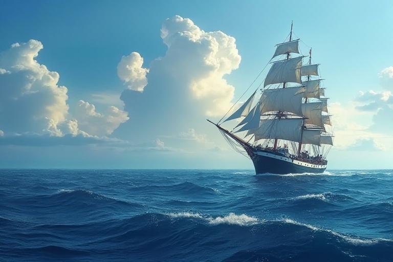 Bootsname Over the Ocean