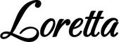 Bootsbeschriftung: Loretta