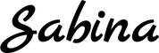 Bootsbeschriftung: Sabina